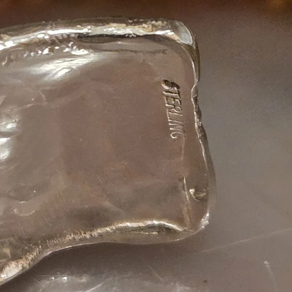 Hammered Sterling Silver Bracelet - Picture 2 of 10